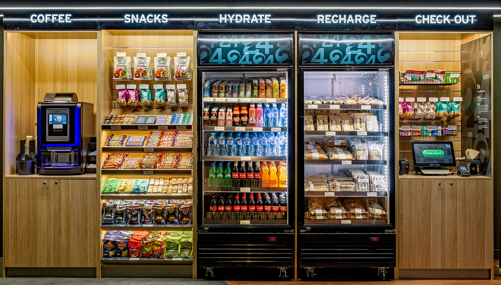 Pantry drinks and snacks